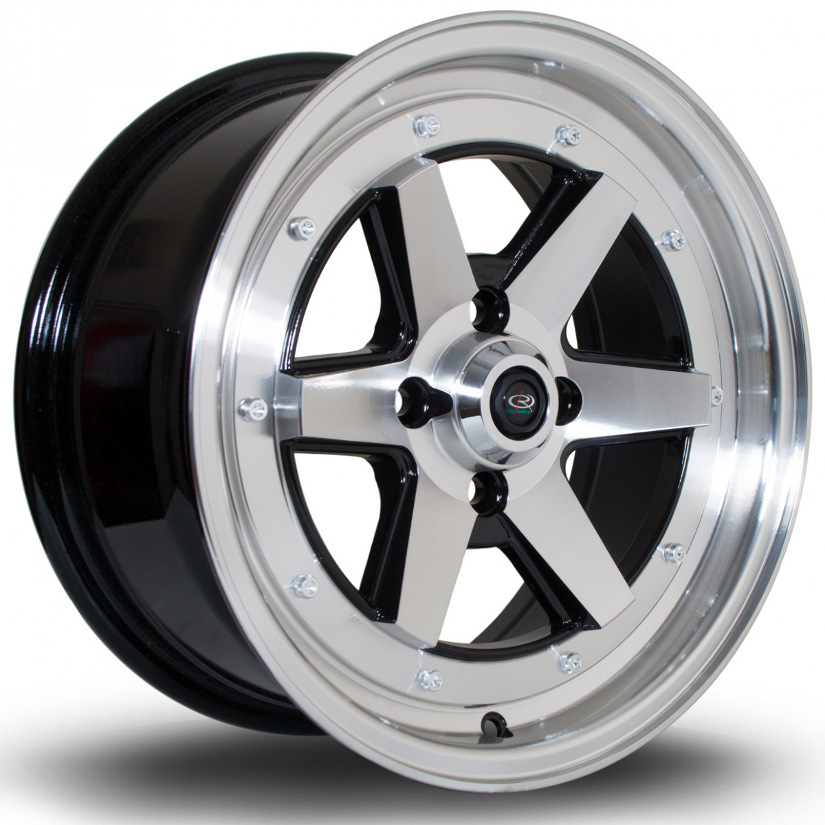 OSR 15x7 4x100 ET35 Gloss Black with Polished Face