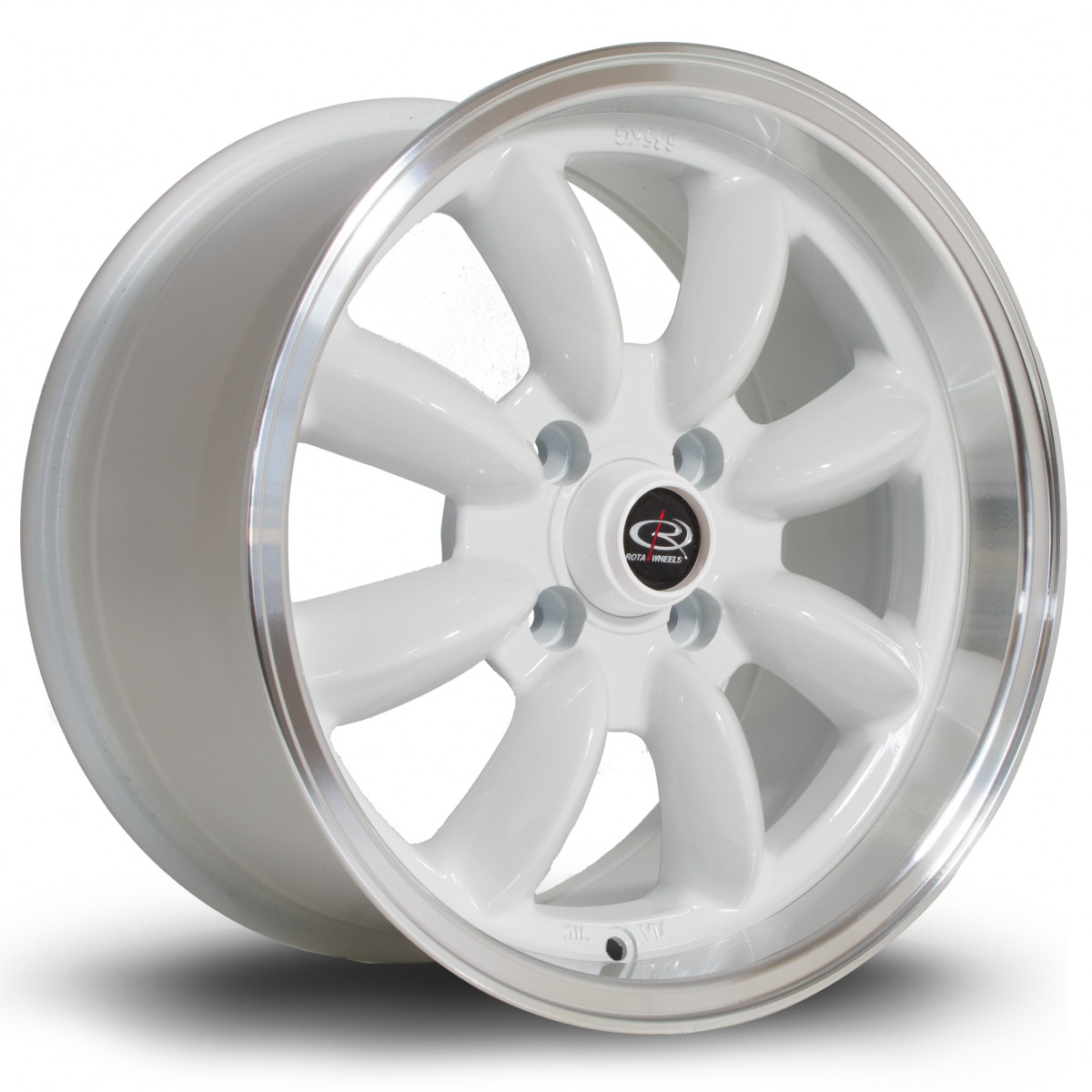 RB 15x8 4x100 ET30 White with Polished Lip