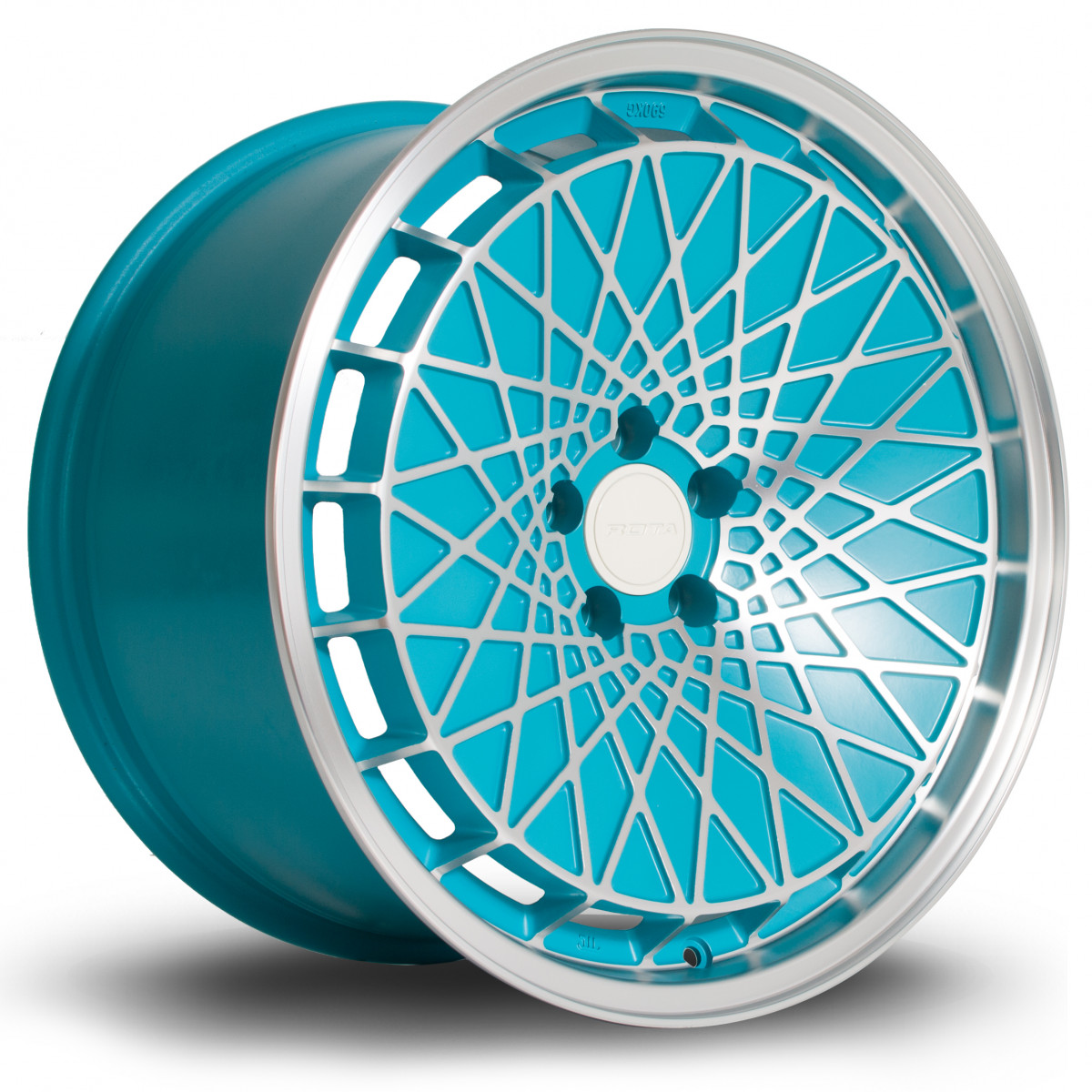 RM100 18x9.5 5x100 ET23 Teal with Matte Polished Face
