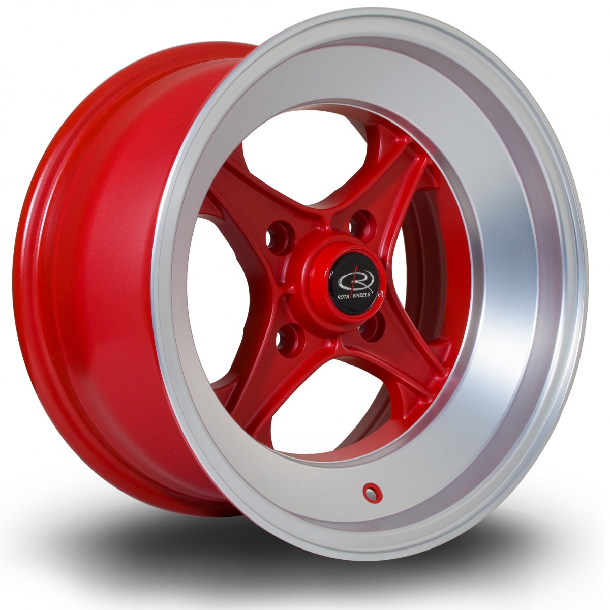 X04 15x8 4x100 ET0 Matte Red with Matte Polished Lip