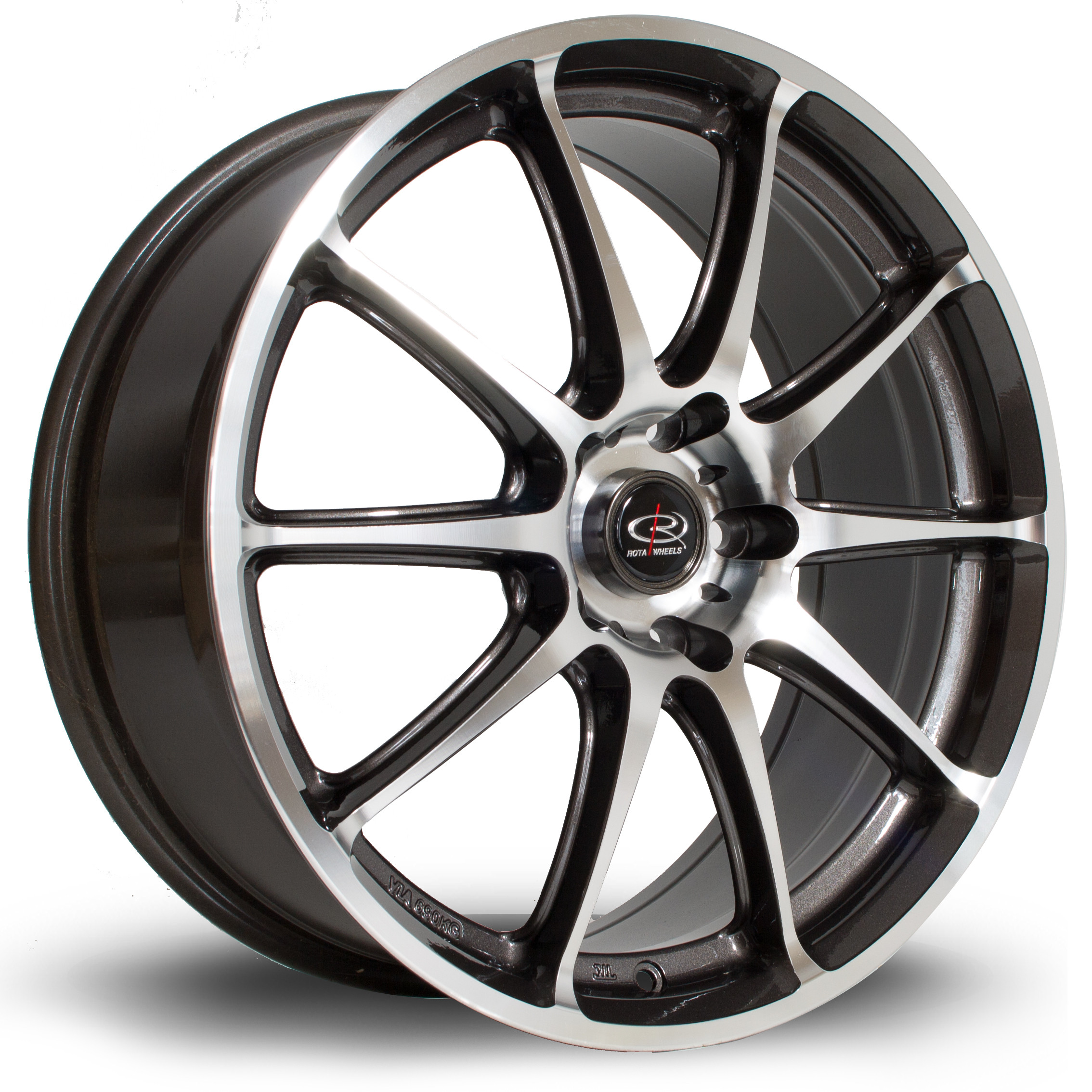 Gra 18x7.5 5x100 ET48 Gunmetal with Polished Face