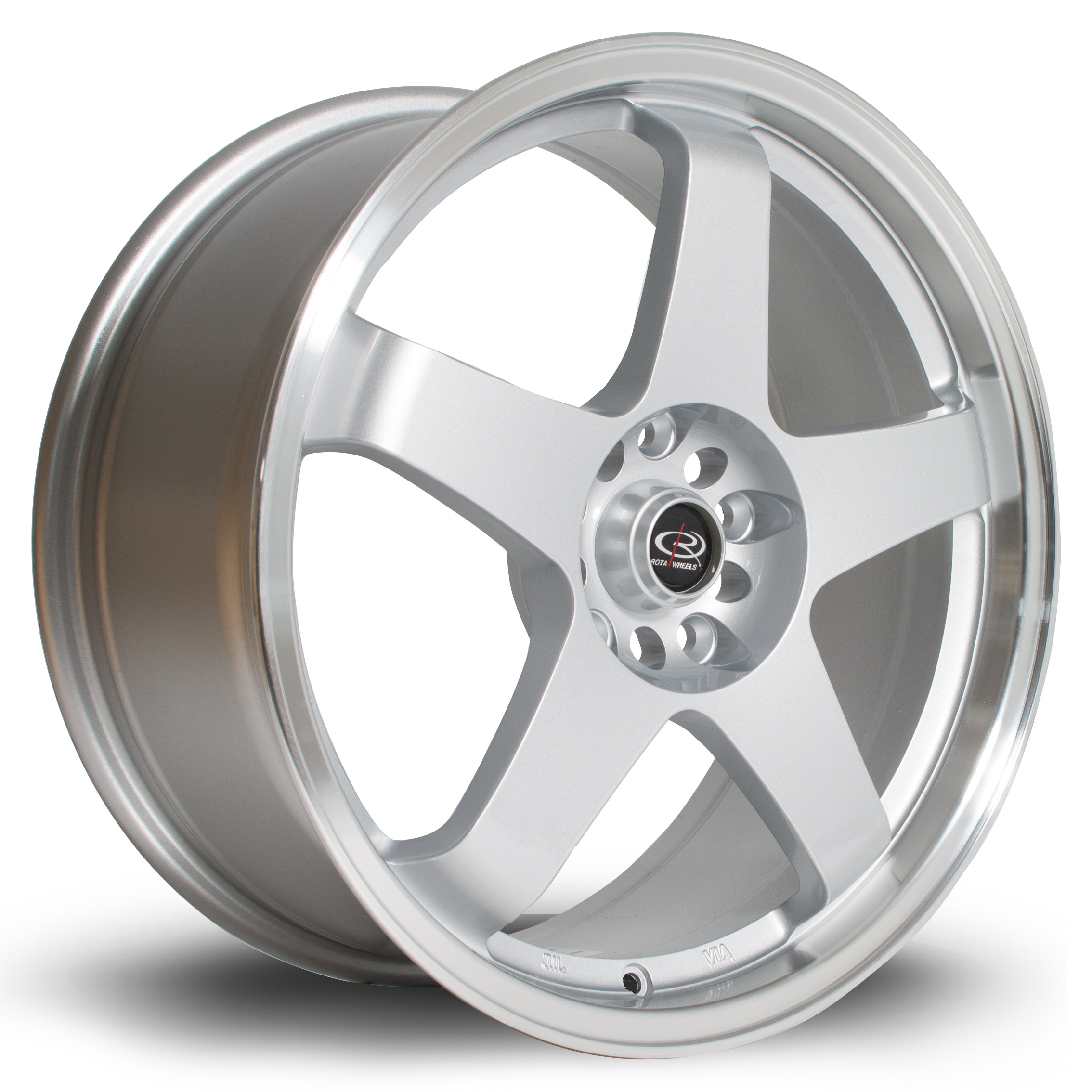 GTR 18x8 5x114 ET48 Silver with Polished Lip