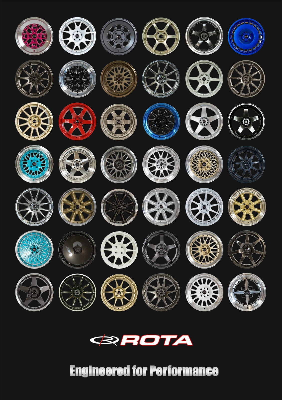 Retro Rota Wheels A1 Poster