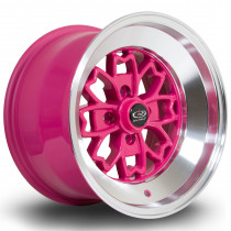 Aleica 15x9 4x100 ET10 Pink with Polished Lip