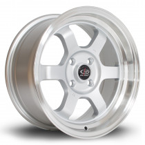 Grid-V 15x7 4x108 ET20 Silver with Polished Lip