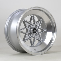 Hachi 15x8 4x114 ET0 Silver with Polished Lip