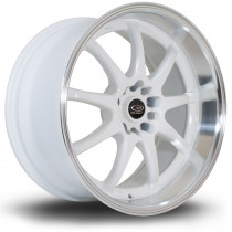 P1R 18x10 5x114 ET18 White with Polished Lip