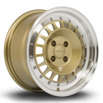 Speciale 15x7 4x100 ET20 Gold with Polished Lip