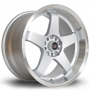 GTR-D 18x10 5x114 ET12 Silver with Polished Lip