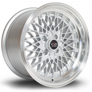 OSMesh 15x8 4x100 ET20 Silver with Polished Lip