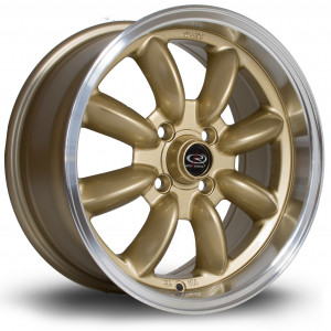 RB 15x7 4x100 ET30 Gold with Polished Lip